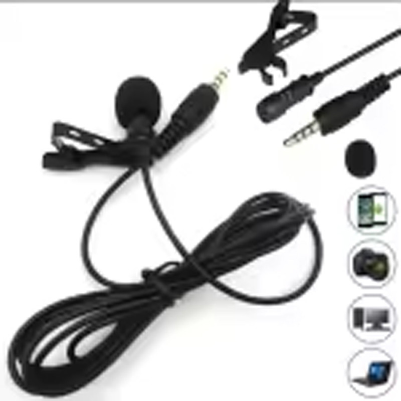 3.5mm Mini Microphone for Smartphone and Audio Devices, Clear Sound, Universal Compatibility, Black
